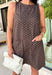 Timeless prints never go out of style, and this charming sleeveless dress is proof. Designed in a rich brown hue with a classic off-white polka dot print, this easy-to-wear dress brings effortless style to every fall occasion. The relaxed silhouette is both flattering and comfortable, while the front pockets add a practical touch you'll love. Finished with a delicate keyhole button closure at the back, this versatile dress can easily be dressed up or down.