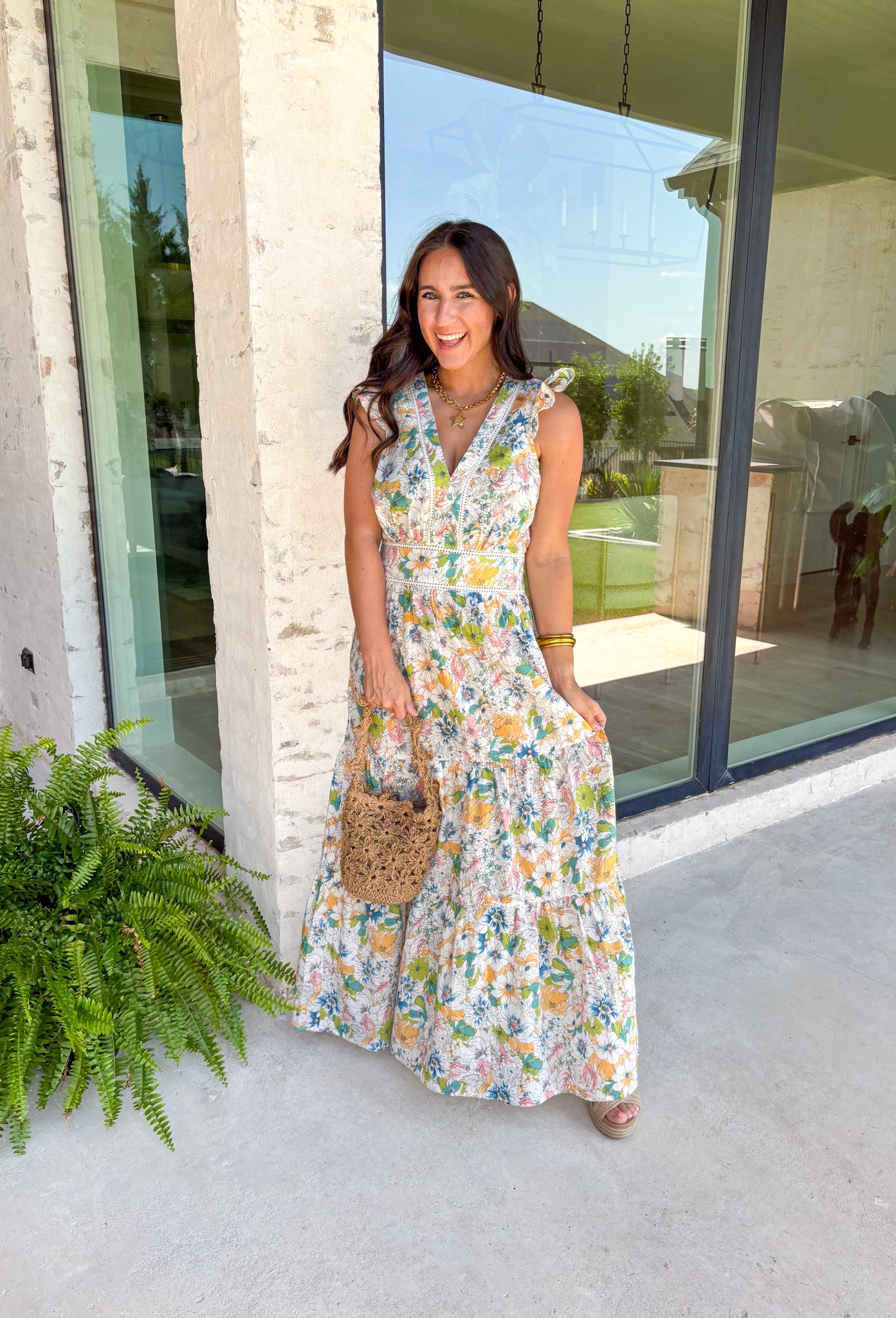 Charmingly Yours Floral Maxi Dress - Groovy's