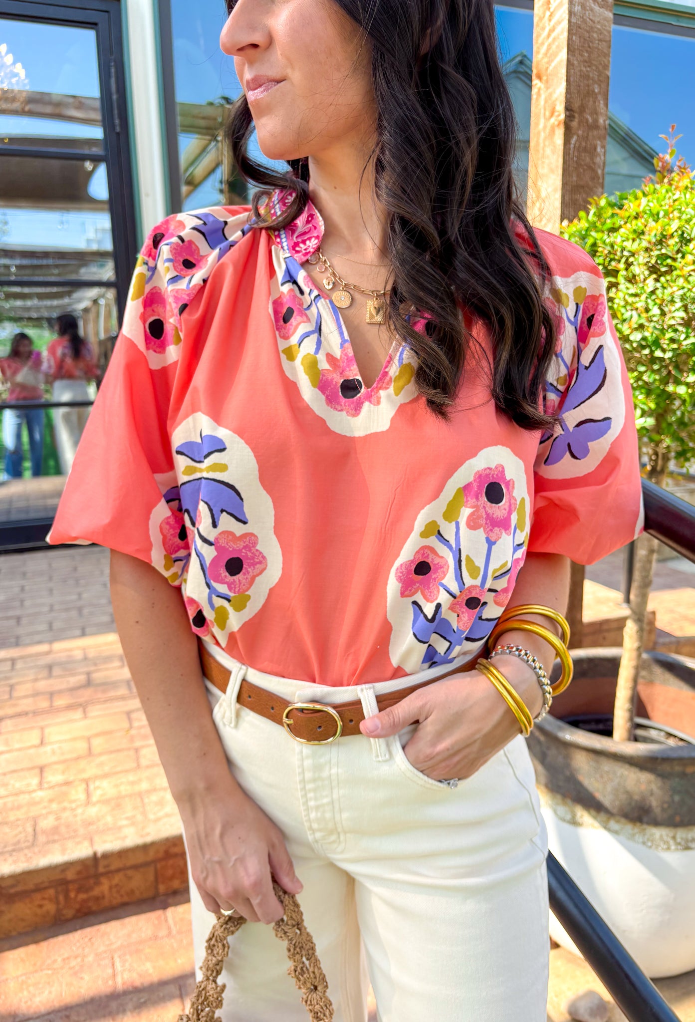 Chasing Joy Floral Top - Groovy's