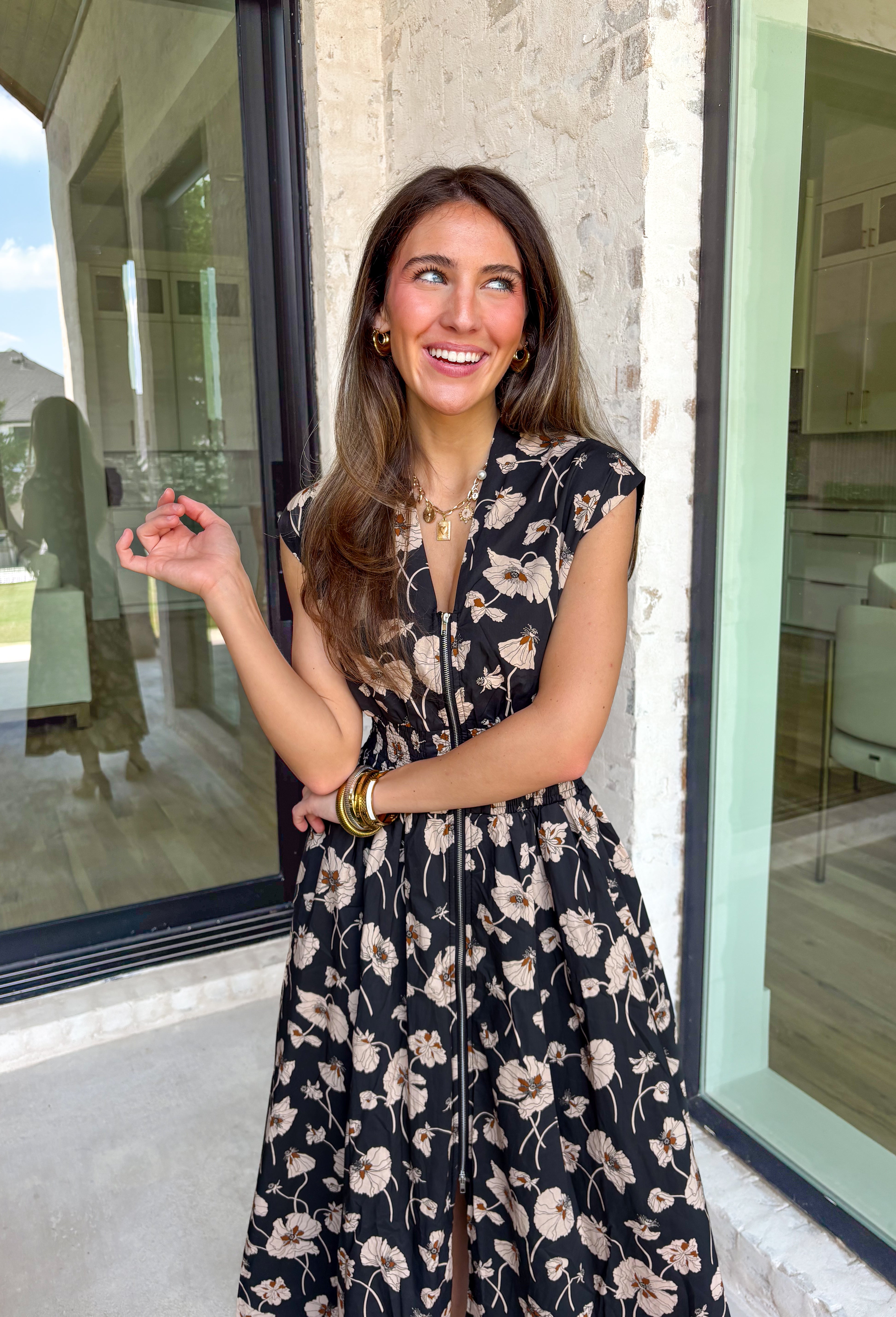 Cherished Moment Floral Midi Dress - Groovy's