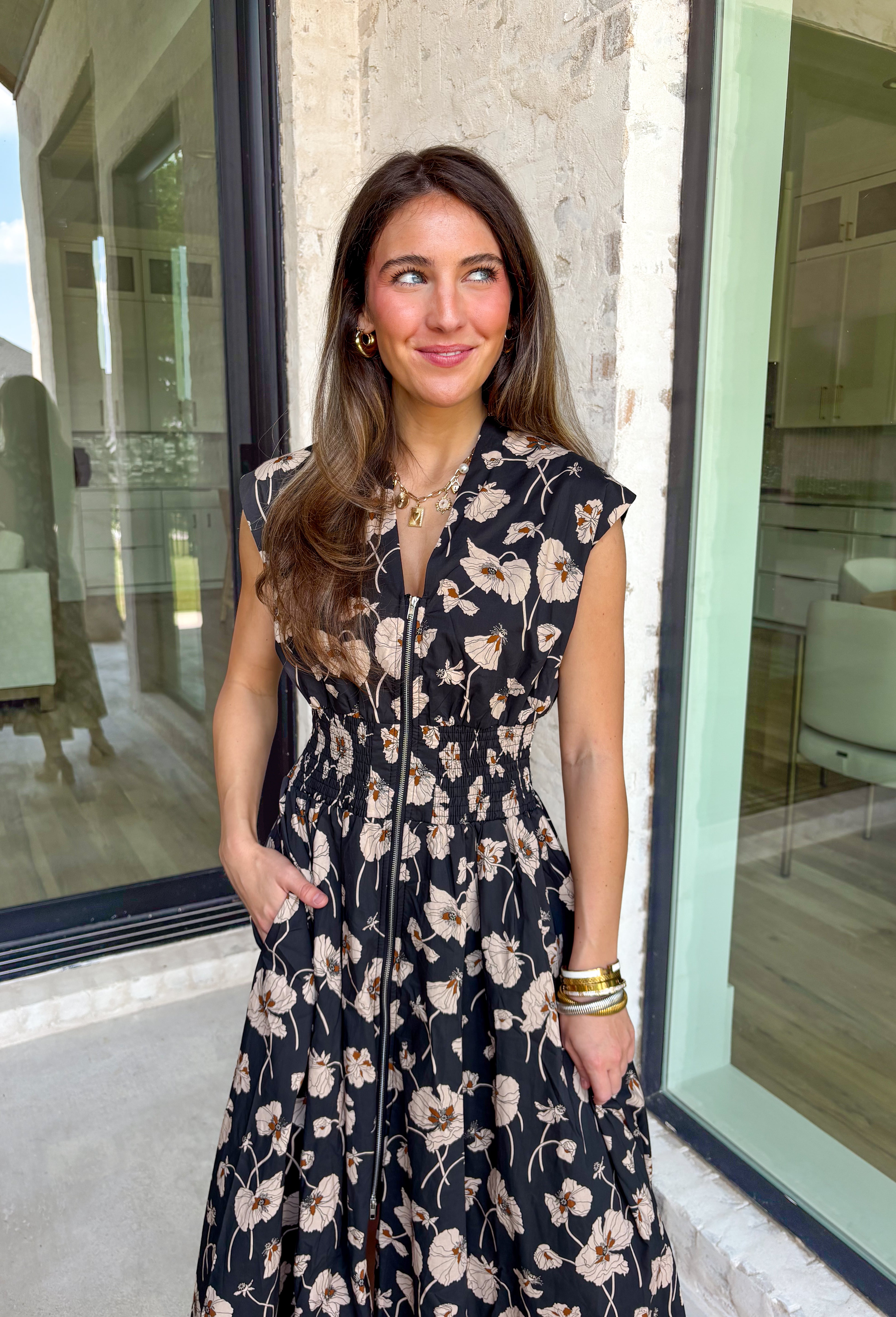 Cherished Moment Floral Midi Dress - Groovy's