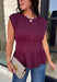 Rich seasonal color meets effortless style in this beautiful burgundy sleeveless top. Designed with flattering pleated waist detailing, this timeless piece creates a polished silhouette that's easy to dress up or down. The soft knit fabric offers all-day comfort, making it perfect for layering under blazers and jackets throughout the fall or wearing on its own during warmer autumn afternoons. 