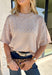 A classic neutral gets a pretty update with this beige short sleeve sweater from Glam. Pearl detailing throughout adds a special touch to the soft knit, making it easy to dress up while still keeping that cozy, everyday feel. Exposed hems bring in a relaxed finish, while ribbed detailing along the neckline, sleeve cuffs, and hem gives it a classic sweater look. Wear it to the office, dinner plans, or anytime your outfit could use a little something extra.