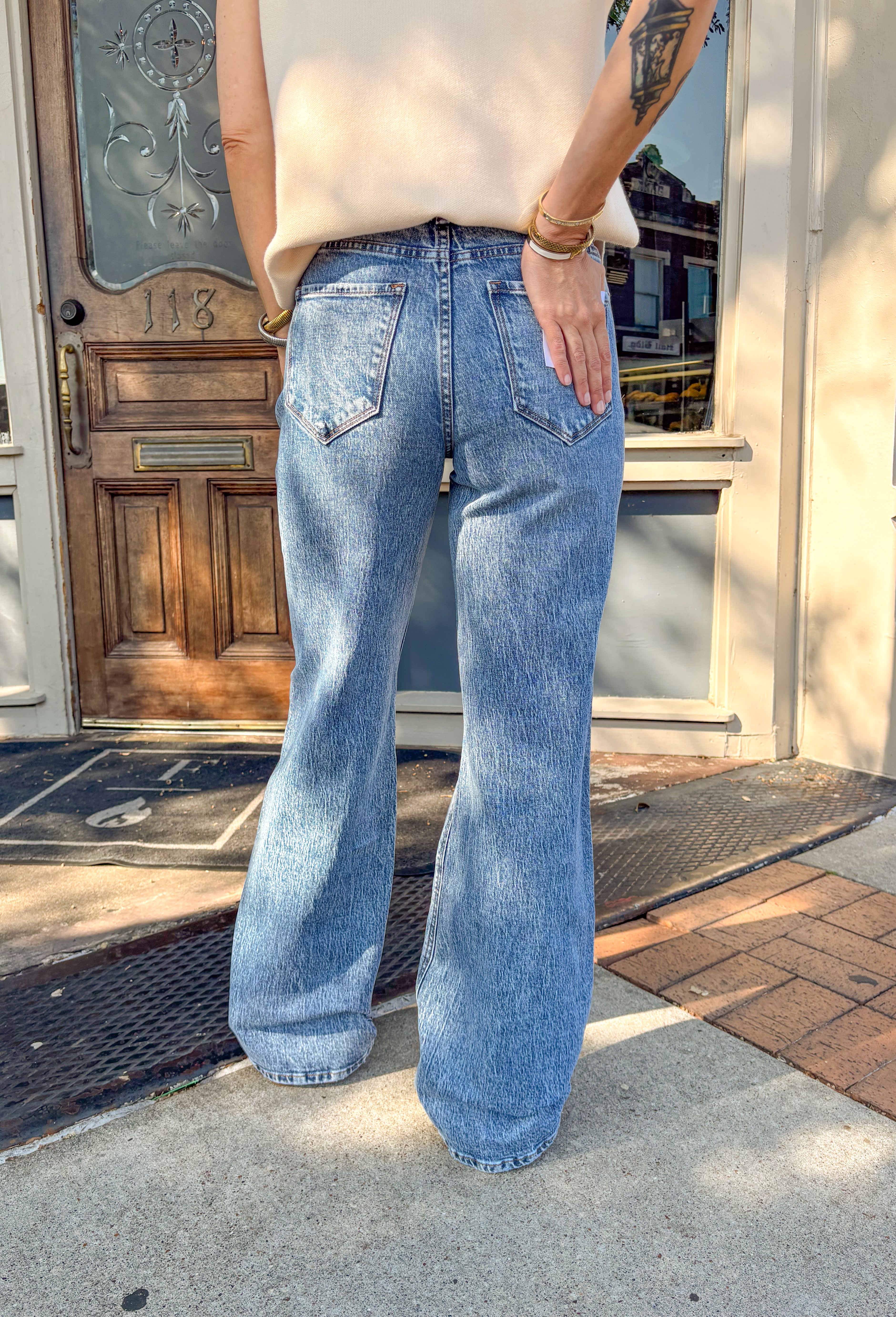 Clare 90's Wide Leg Jean by Vervet - Groovy's