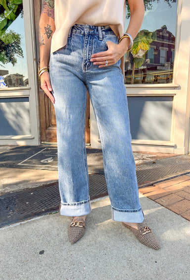 Clare 90's Wide Leg Jean by Vervet - Groovy's