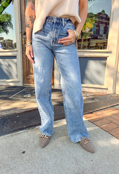 Clare 90's Wide Leg Jean by Vervet - Groovy's