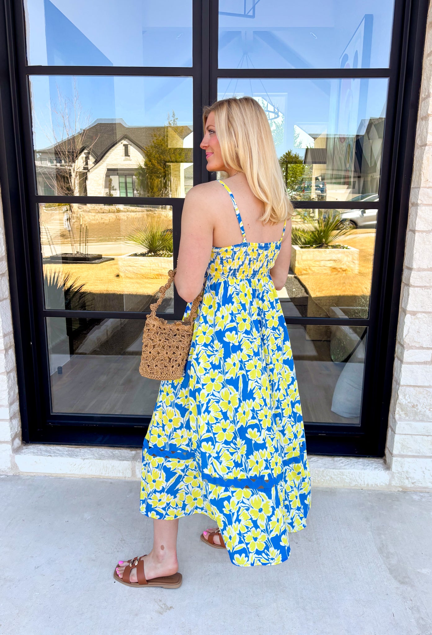 Coastal Kisses Floral Midi Dress - Groovy's