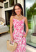 This white floral midi dress is such a dreamy, standout piece for summer! The soft pink floral print keeps it light and feminine, while the gathered front detail creates a beautiful, flower-inspired design that truly sets it apart. Adjustable straps and a smocked back give you that comfortable, flattering fit, and the lightweight cotton-linen blend keeps it breathable for warm days. Fully lined with side pockets (always a win), it’s perfect for showers, vacations, or any special moment on your calendar.