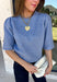 Wrap yourself in effortless comfort with this cozy sweater from The Workshop. Designed in a soft dusty blue hue, this timeless knit is the perfect everyday piece for the fall season. The simple silhouette makes it easy to style with everything from your favorite denim to tailored trousers, while the ribbed neckline, cuffs, and hem add a classic finishing touch. Crafted from a soft recycled knit blend, this lightweight sweater offers just the right amount of warmth for crisp mornings and cool evenings.