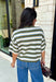Wrap yourself in effortless comfort with a sweater that's made for all your favorite fall moments! This cozy ribbed knit blends soft off white, light blue, and olive tones into a timeless color palette that's easy to style throughout the season. The lightweight feel makes it perfect for layering without adding bulk, while the 3/4-length sleeves offer just the right amount of coverage for crisp mornings and sunny autumn afternoons. 