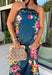 Make an unforgettable entrance in this stunning satin midi dress! The rich dark teal color creates the perfect backdrop for the vibrant floral print that blooms along each side in shades of pink, purple, green, yellow, red, and blue. The strapless neckline gives it an effortlessly elegant feel, while the smooth satin fabric adds a beautiful touch of shine. 