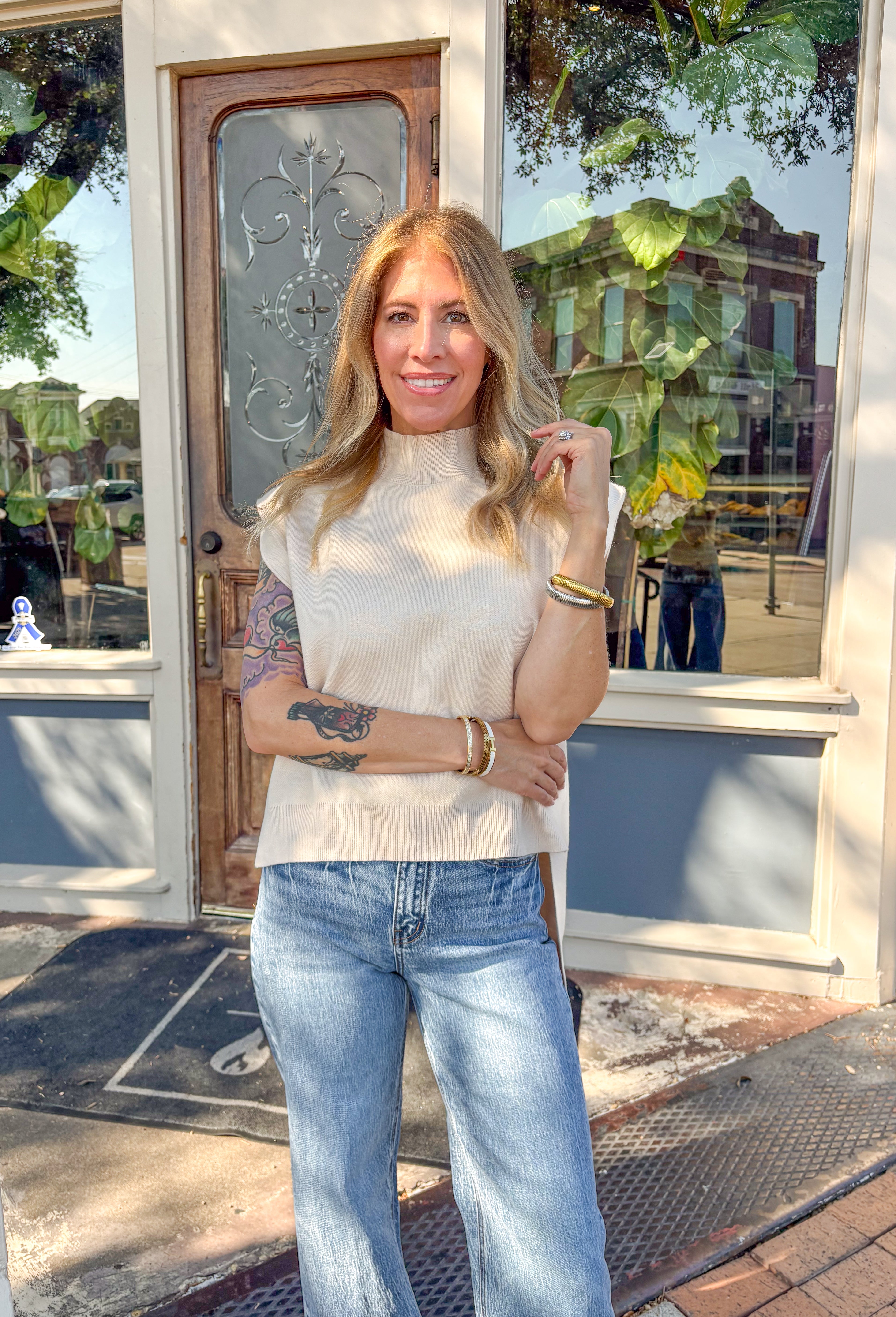 Fall In Love Short Sleeve Sweater - Groovy's