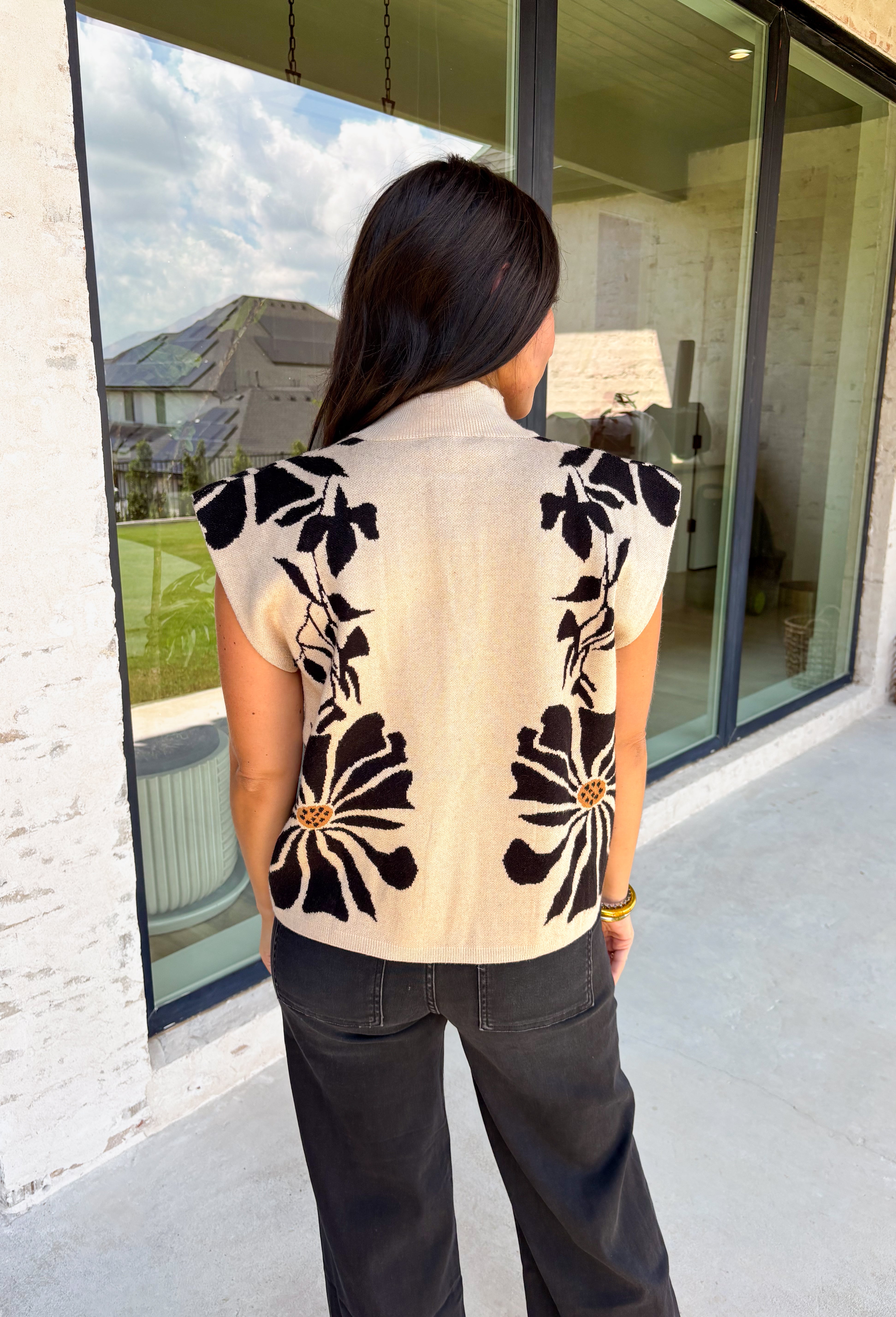 Falling Leaves Short Sleeve Sweater - Groovy's