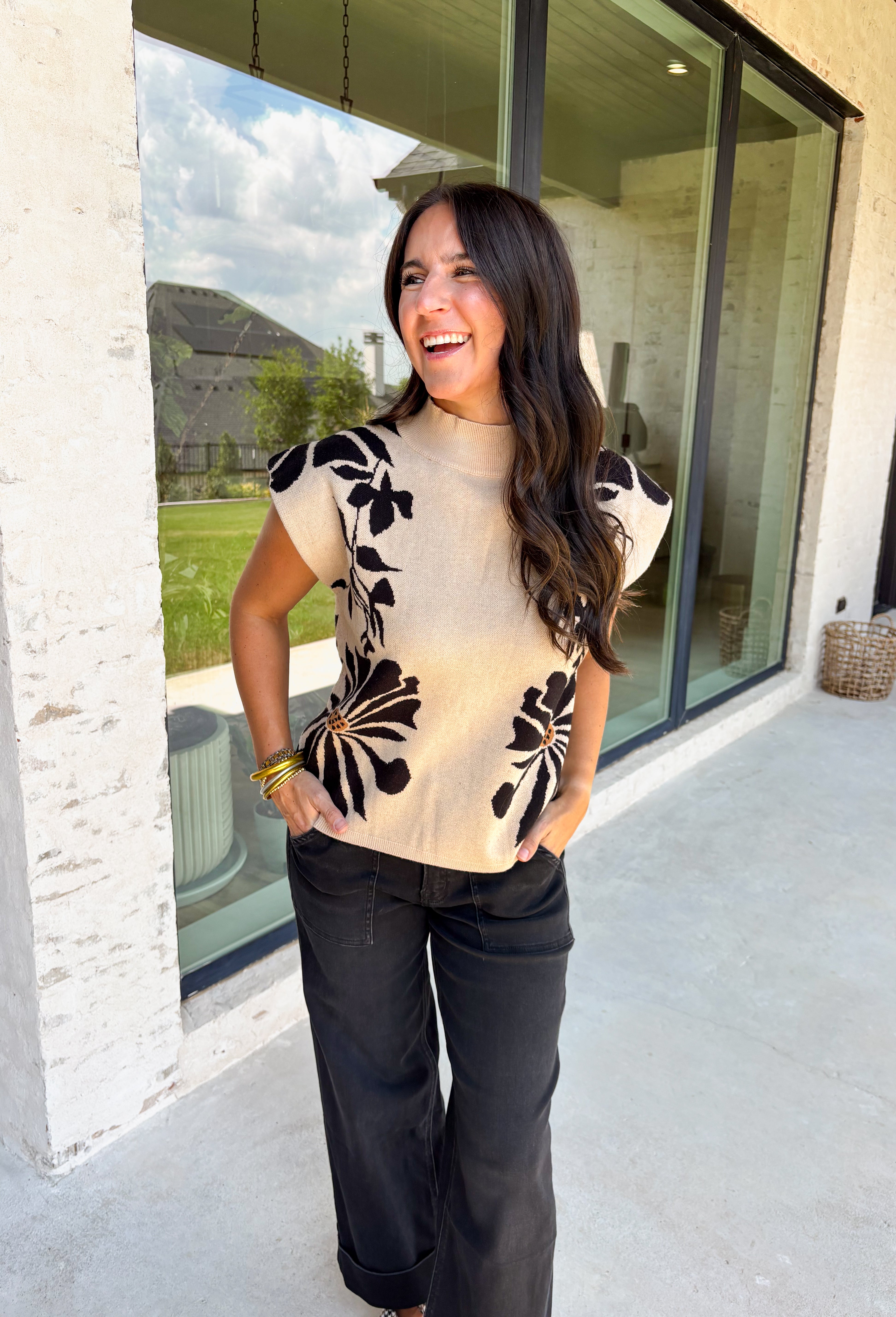 Falling Leaves Short Sleeve Sweater - Groovy's