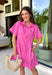 This pink dress is the perfect blend of classic and effortless for summer! The vibrant pink color makes a statement while still being easy to wear, and the stitch detailing along the front placket adds a subtle touch of texture and charm. Designed with a hidden button front, it has a clean, polished look that feels timeless and versatile. Fully lined with side pockets (always a win), it’s comfortable enough for everyday wear while still looking put together.