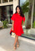 This red dress is the perfect blend of classic and effortless for summer! The vibrant red color makes a statement while still being easy to wear, and the stitch detailing along the front placket adds a subtle touch of texture and charm. Designed with a hidden button front, it has a clean, polished look that feels timeless and versatile. Fully lined with side pockets (always a win), it’s comfortable enough for everyday wear while still looking put together. 