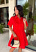 This red dress is the perfect blend of classic and effortless for summer! The vibrant red color makes a statement while still being easy to wear, and the stitch detailing along the front placket adds a subtle touch of texture and charm. Designed with a hidden button front, it has a clean, polished look that feels timeless and versatile. Fully lined with side pockets (always a win), it’s comfortable enough for everyday wear while still looking put together. 