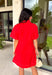 This red dress is the perfect blend of classic and effortless for summer! The vibrant red color makes a statement while still being easy to wear, and the stitch detailing along the front placket adds a subtle touch of texture and charm. Designed with a hidden button front, it has a clean, polished look that feels timeless and versatile. Fully lined with side pockets (always a win), it’s comfortable enough for everyday wear while still looking put together. 