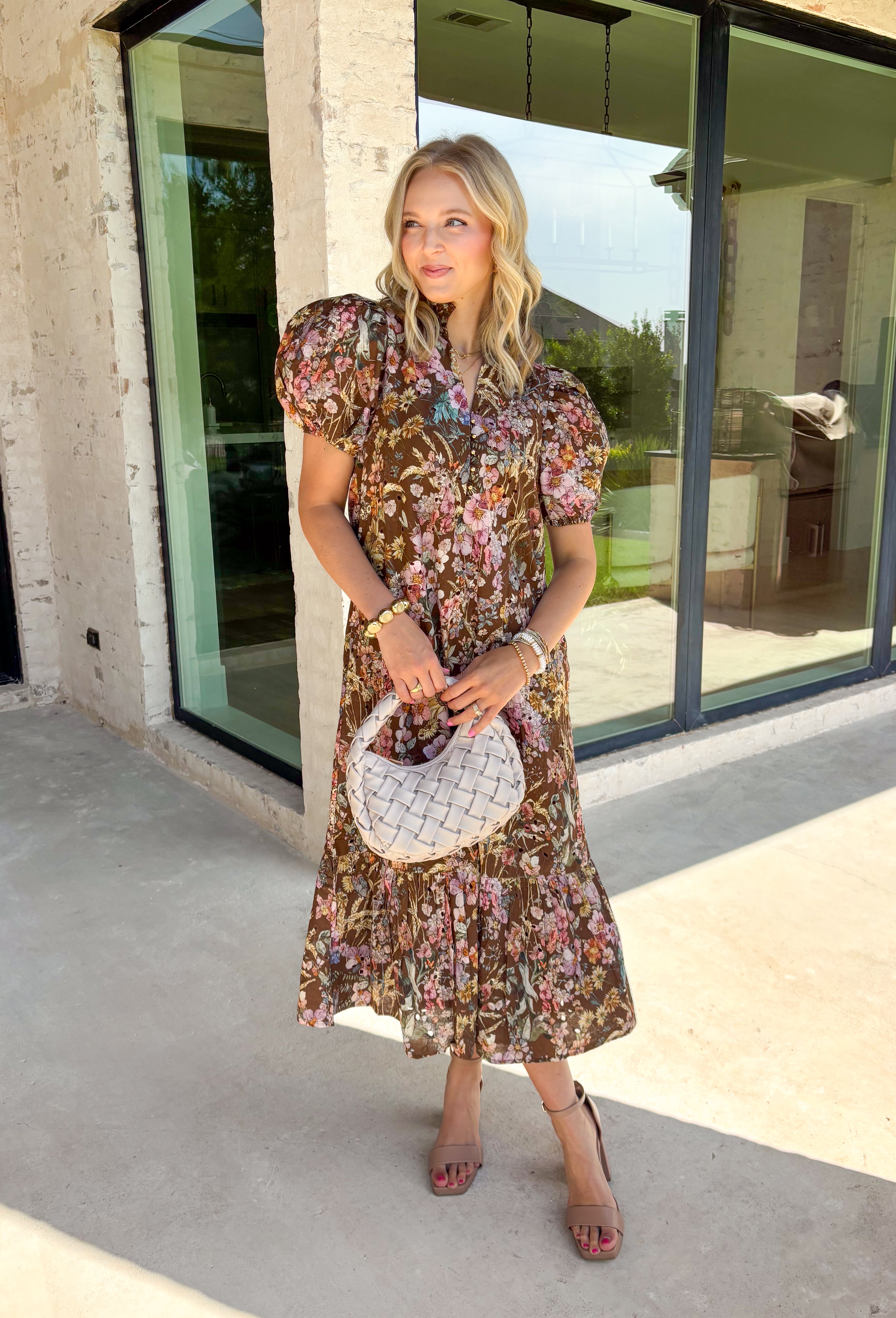 Flowers For Me Midi Dress | Groovy's | Entro