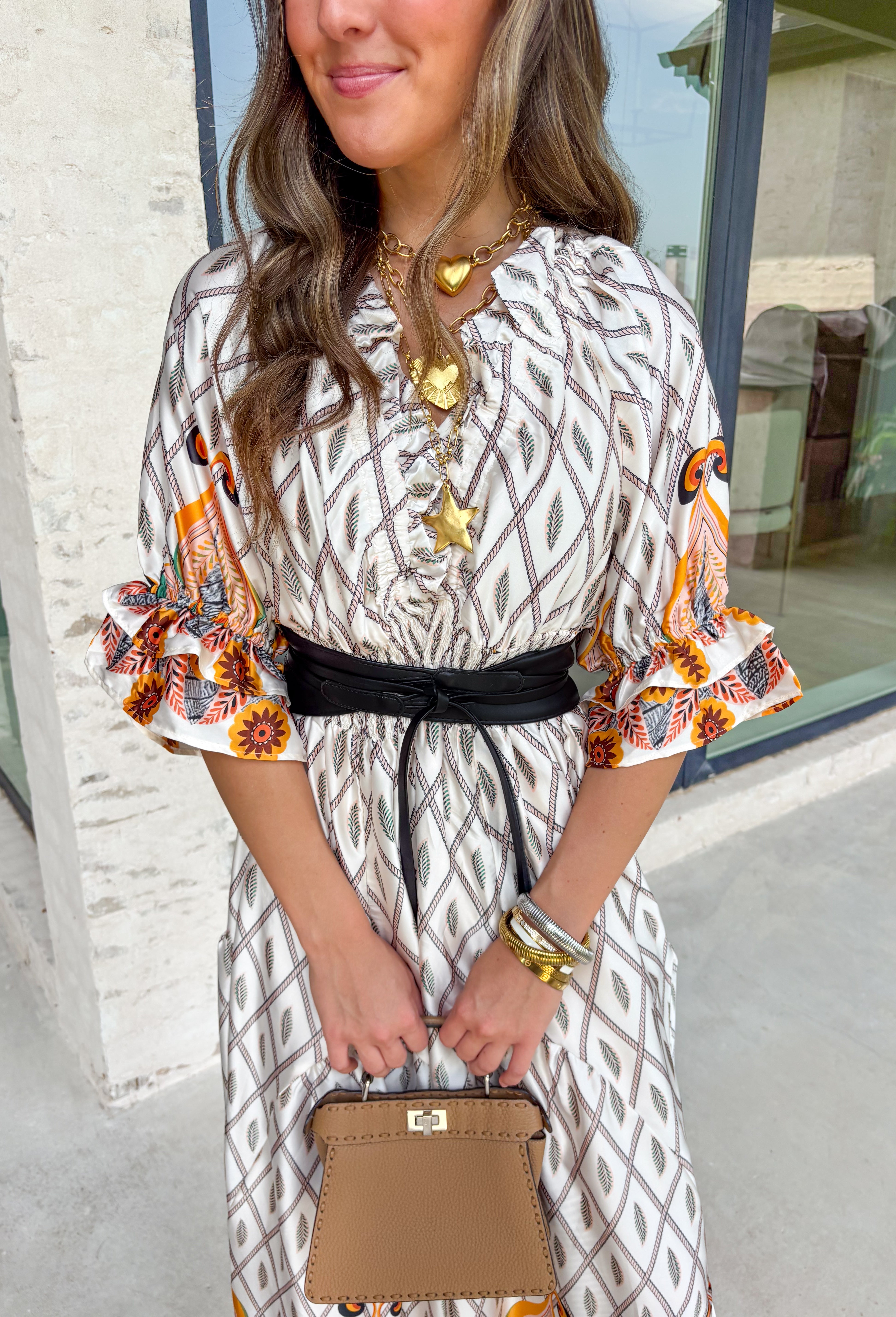 Following Along Midi Dress - Groovy's
