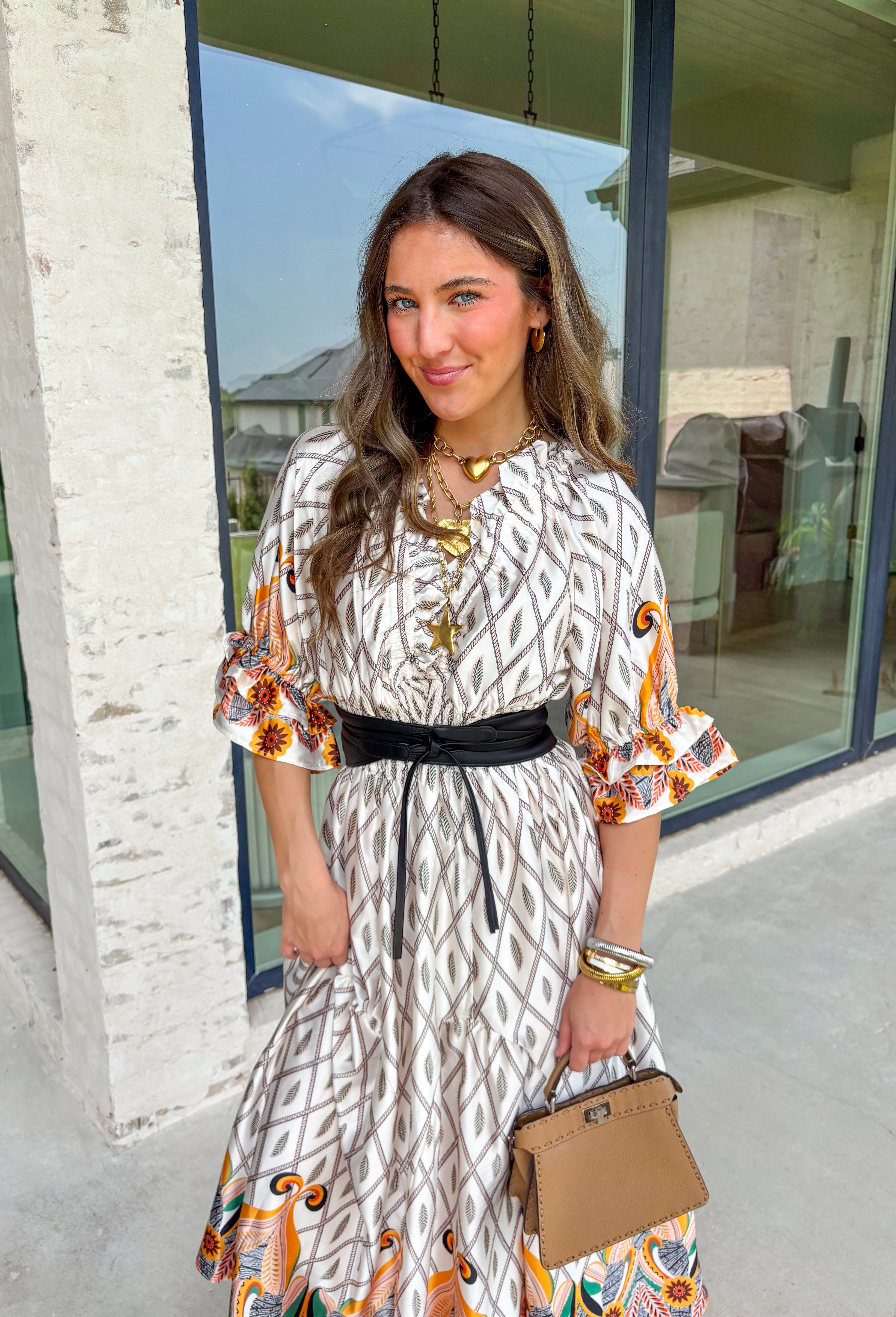 Following Along Midi Dress - Groovy's