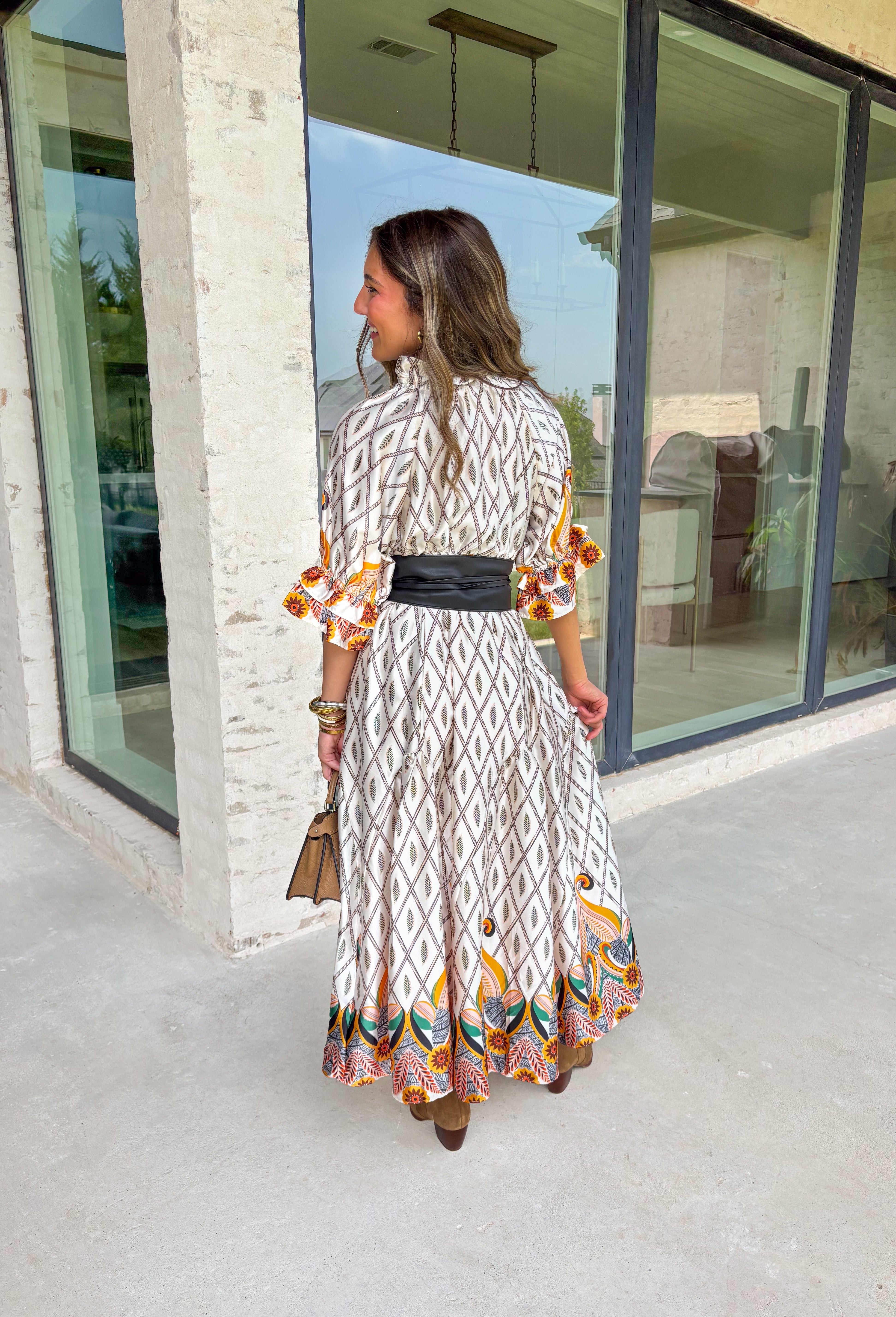 Following Along Midi Dress - Groovy's