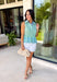 This green and white stripe top is such a fresh and fun piece for summer! The classic stripe print keeps it easy to style, while the light blue floral eyelet embroidery along the scalloped hem adds the prettiest, unexpected detail. The peplum silhouette creates a flattering, feminine shape, and the collared neckline with button front gives it that polished finish. Lightweight and breathable, it’s perfect for warm days when you want to feel put together without overthinking it. 