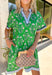 This green floral dress is such a fresh and fun pick for summer! The white floral print keeps it light and easy, while the navy and baby blue trim adds the perfect pop of contrast that makes this one stand out. The short sleeves and breathable cotton fabric keep it comfortable for warm days, and the fully lined design makes it an easy grab-and-go option. Whether you're heading to brunch, church, or a weekend outing, this dress makes getting ready feel effortless. 