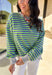 Bring a fresh pop of color to your spring wardrobe with this lightweight striped pullover by New In. The lime green and blue stripes add a cheerful touch, while the soft gray hem and cuffs give it a relaxed, casual finish. Perfect for breezy spring days, this comfy pullover pairs easily with denim or shorts for a laid-back, sunny-day look.