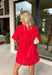 This red short sleeve dress by Entro is such a bright, happy pick for spring and beyond! The eyelet cutwork trim adds the prettiest detail and gives it that light, airy feel we love for warmer days. With a button-front design, it’s easy to wear and has that timeless, effortless vibe—perfect for everything from brunch dates to vacation plans. It’s fully lined for comfortable coverage and finished with side pockets (because yes, you can be cute and practical at the same time).