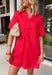 This red short sleeve dress by Entro is such a bright, happy pick for spring and beyond! The eyelet cutwork trim adds the prettiest detail and gives it that light, airy feel we love for warmer days. With a button-front design, it’s easy to wear and has that timeless, effortless vibe—perfect for everything from brunch dates to vacation plans. It’s fully lined for comfortable coverage and finished with side pockets (because yes, you can be cute and practical at the same time).