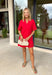 This red short sleeve dress by Entro is such a bright, happy pick for spring and beyond! The eyelet cutwork trim adds the prettiest detail and gives it that light, airy feel we love for warmer days. With a button-front design, it’s easy to wear and has that timeless, effortless vibe—perfect for everything from brunch dates to vacation plans. It’s fully lined for comfortable coverage and finished with side pockets (because yes, you can be cute and practical at the same time).