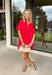 This red short sleeve dress by Entro is such a bright, happy pick for spring and beyond! The eyelet cutwork trim adds the prettiest detail and gives it that light, airy feel we love for warmer days. With a button-front design, it’s easy to wear and has that timeless, effortless vibe—perfect for everything from brunch dates to vacation plans. It’s fully lined for comfortable coverage and finished with side pockets (because yes, you can be cute and practical at the same time).