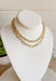 Gold Double Chain Link Necklace, double chain link choker necklace 
