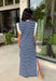 This navy and off white striped maxi dress is the effortless summer staple you'll reach for again and again! The classic stripe print gives it a timeless, coastal-inspired feel, while the contrast rib trim at the neckline and armholes adds a sporty touch. Lightweight and incredibly comfortable, it has that easy throw-on-and-go style that works for everything from vacation days to weekend errands. And with side pockets (always a win), it's as practical as it is cute. 