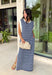 This navy and off white striped maxi dress is the effortless summer staple you'll reach for again and again! The classic stripe print gives it a timeless, coastal-inspired feel, while the contrast rib trim at the neckline and armholes adds a sporty touch. Lightweight and incredibly comfortable, it has that easy throw-on-and-go style that works for everything from vacation days to weekend errands. And with side pockets (always a win), it's as practical as it is cute. 