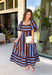 Brown and blue come together in the prettiest way on this striped midi dress from Entro. The scalloped square neckline gives the classic stripe print a sweet, unexpected touch, while short puff sleeves add just the right amount of shape. A smocked back creates a comfortable fit that moves with you, and convenient side pockets make this one even easier to love. 