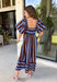 Brown and blue come together in the prettiest way on this striped midi dress from Entro. The scalloped square neckline gives the classic stripe print a sweet, unexpected touch, while short puff sleeves add just the right amount of shape. A smocked back creates a comfortable fit that moves with you, and convenient side pockets make this one even easier to love. 