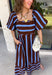 Brown and blue come together in the prettiest way on this striped midi dress from Entro. The scalloped square neckline gives the classic stripe print a sweet, unexpected touch, while short puff sleeves add just the right amount of shape. A smocked back creates a comfortable fit that moves with you, and convenient side pockets make this one even easier to love. 