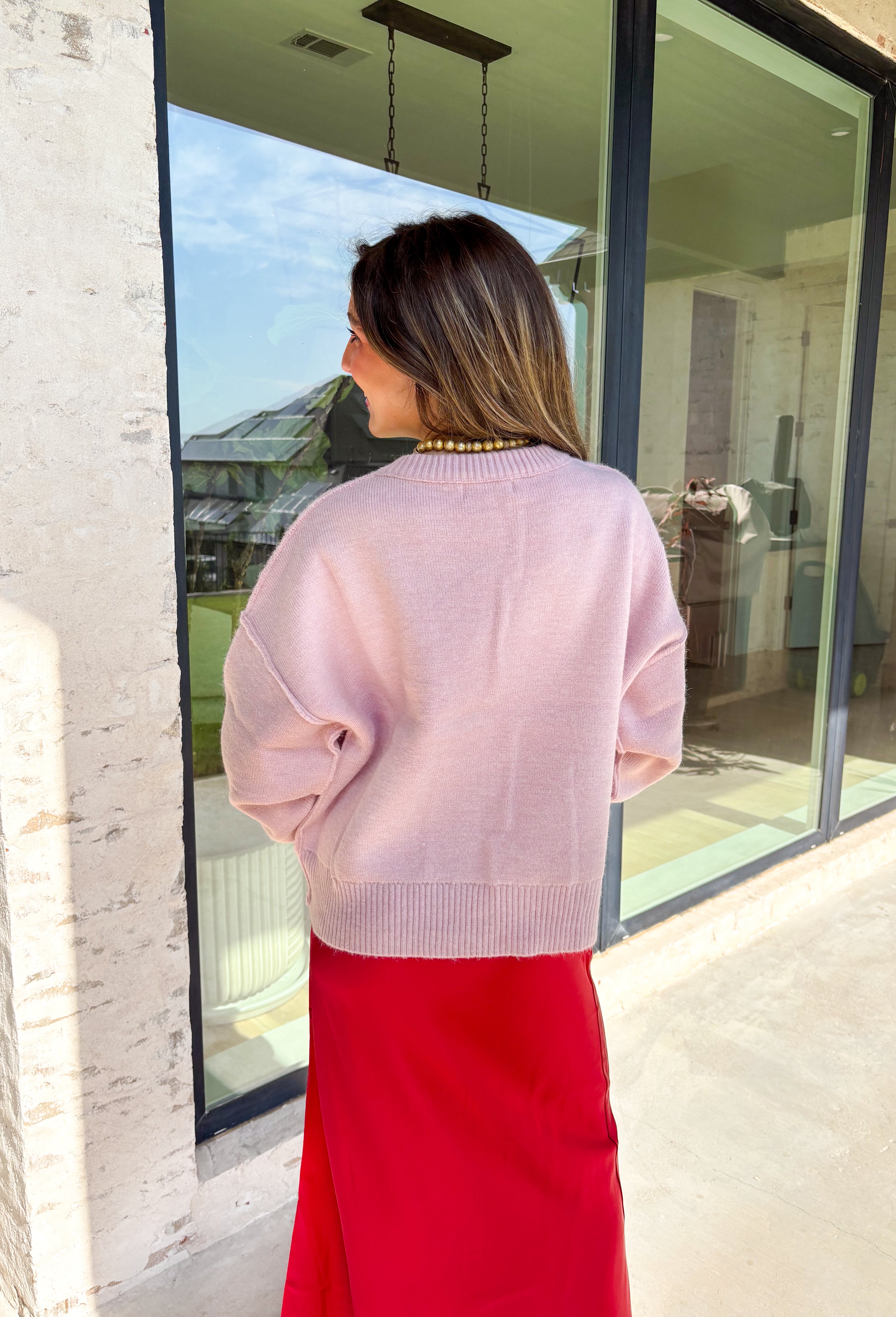 Here Comes Santa Claus Sweater - Clothing - Sweaters - Pullovers - Peach Love - Groovy's