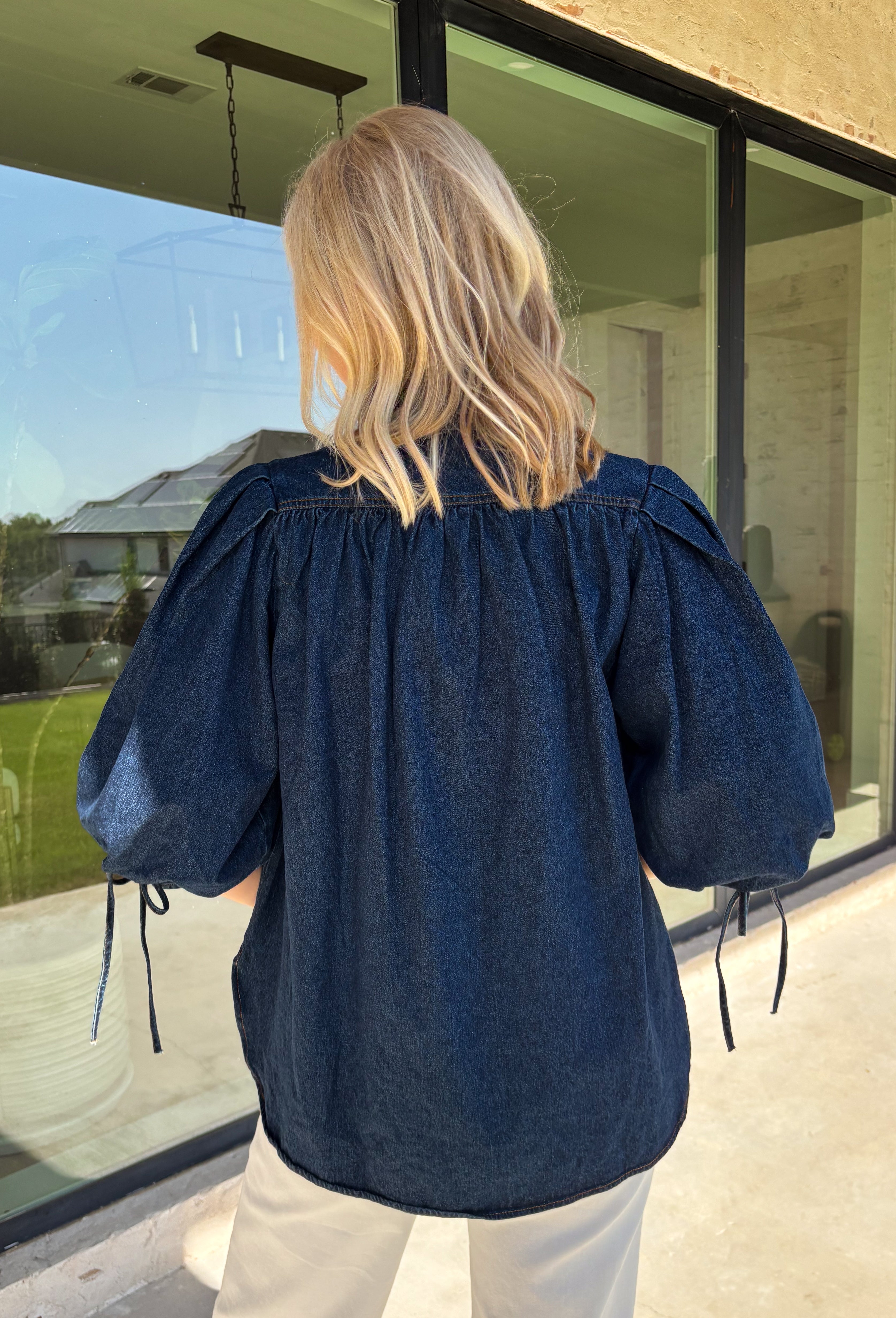 Hometown Date Denim Top