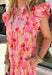 Bright, cheerful, and ready for all your spring plans, this colorful floral midi dress is the definition of easy femininity. Designed with a flowy tiered skirt and sweet ruffle details, it has that effortless charm we all love this time of year. The vibrant floral print pops beautifully against the lightweight fabric, making it perfect for brunch dates, showers, church, or any sunny afternoon outing.