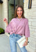 Wrap yourself in effortless comfort with this dreamy dusty lilac sweater! Featuring an oversized silhouette and soft knit fabric, it's the perfect piece for cool mornings, cozy evenings, and everything in between. Pair it with your favorite denim now, then layer it with a vest or jacket as the seasons begin to change for an easy, everyday look.