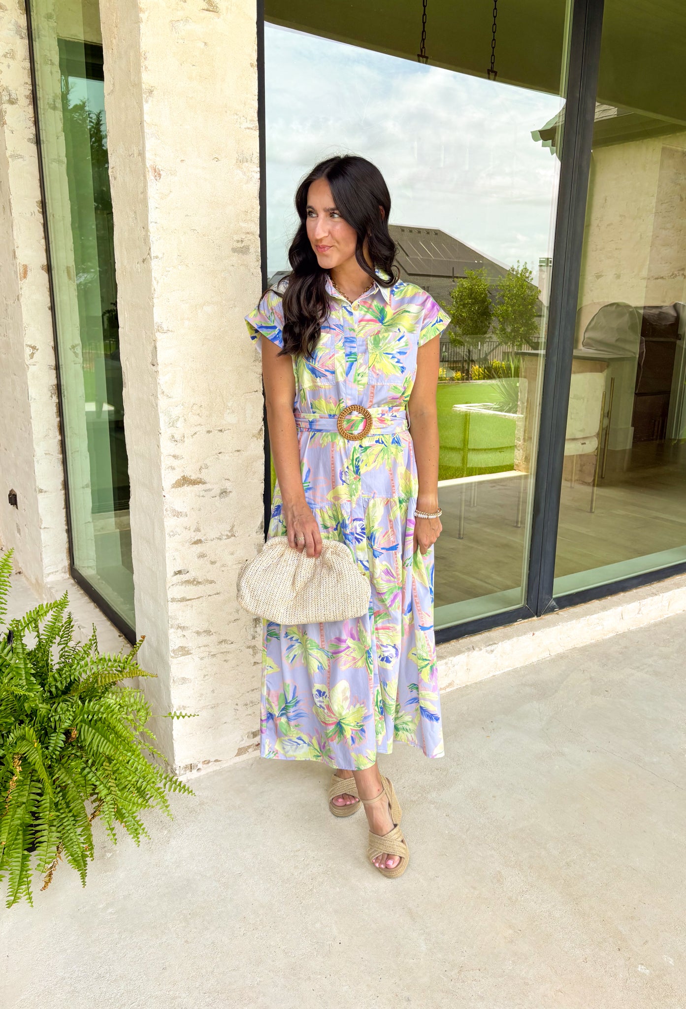 In The Tropics Midi Dress - Groovy's
