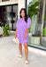 This lavender floral dress is such a beautiful blend of classic and feminine for summer! The soft lavender base paired with blue and white floral blooms creates a fresh, eye-catching look that feels perfect for everything from brunch to baby showers. The button down design gives it a timeless feel, while the pleated sleeves add a sweet, elevated touch. Fully lined and finished with side pockets (always a favorite), this dress is as practical as it is pretty. 