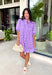 This lavender floral dress is such a beautiful blend of classic and feminine for summer! The soft lavender base paired with blue and white floral blooms creates a fresh, eye-catching look that feels perfect for everything from brunch to baby showers. The button down design gives it a timeless feel, while the pleated sleeves add a sweet, elevated touch. Fully lined and finished with side pockets (always a favorite), this dress is as practical as it is pretty. 