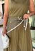 Chic with a unique twist, this midi dress from Entro is a standout addition to your fall wardrobe. Designed in a rich olive green hue, this sleeveless dress features a removable printed scarf overlay that instantly elevates the look and offers versatile styling options. The bubble hem adds modern shape and movement, while the fully lined design and convenient side pockets provide comfort and functionality. 