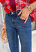 A great pair of classic denim is a must-have in every wardrobe, and these wide leg jeans from Flying Monkey are a style you'll wear season after season. Designed in a rich dark wash with a clean, timeless finish, these jeans offer endless styling possibilities. The flattering mid-rise waist and modern wide leg silhouette create an effortlessly polished look, while the soft stretch denim keeps you comfortable all day long.