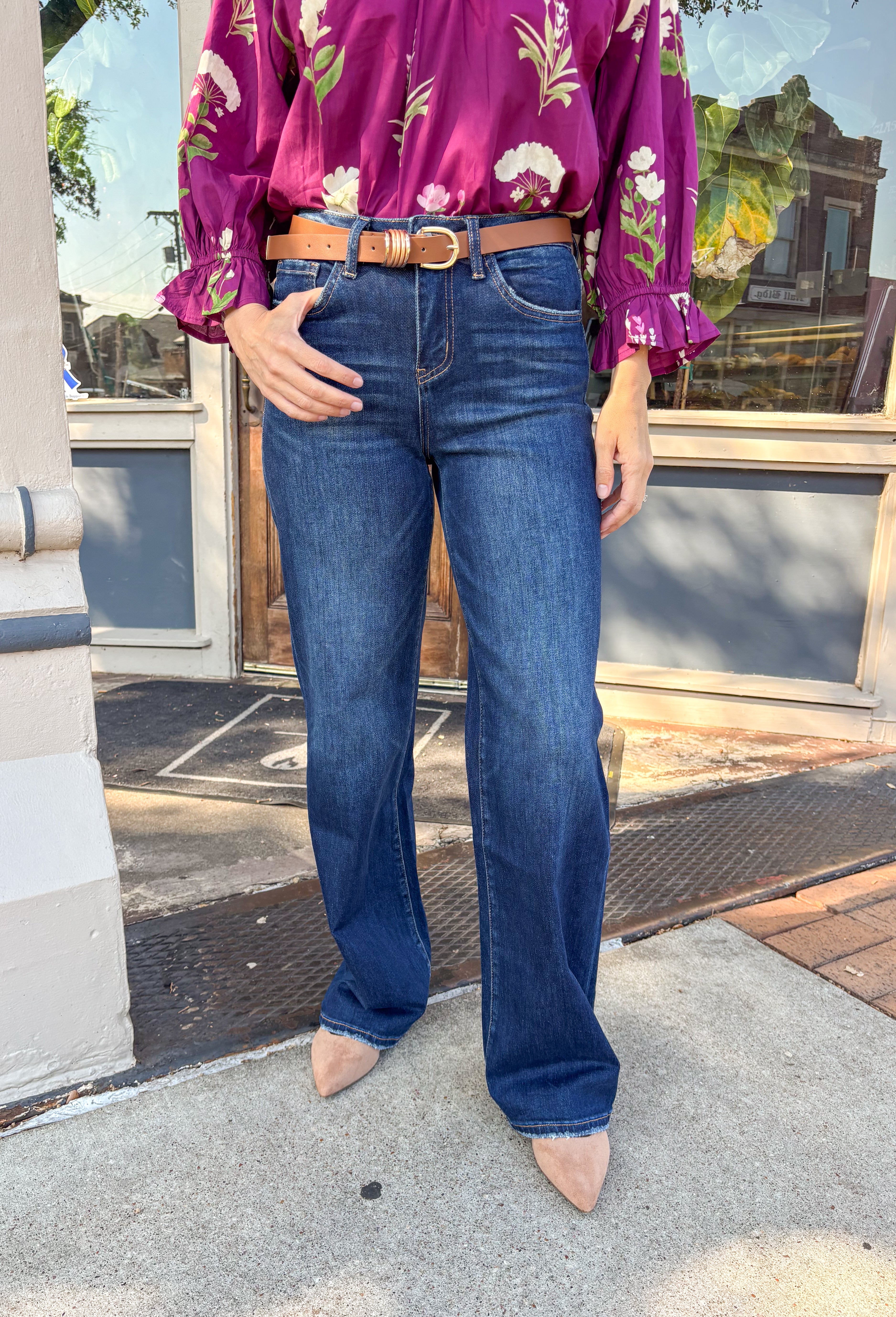 Jane Wide Leg Jean by Flying Monkey - Groovy's