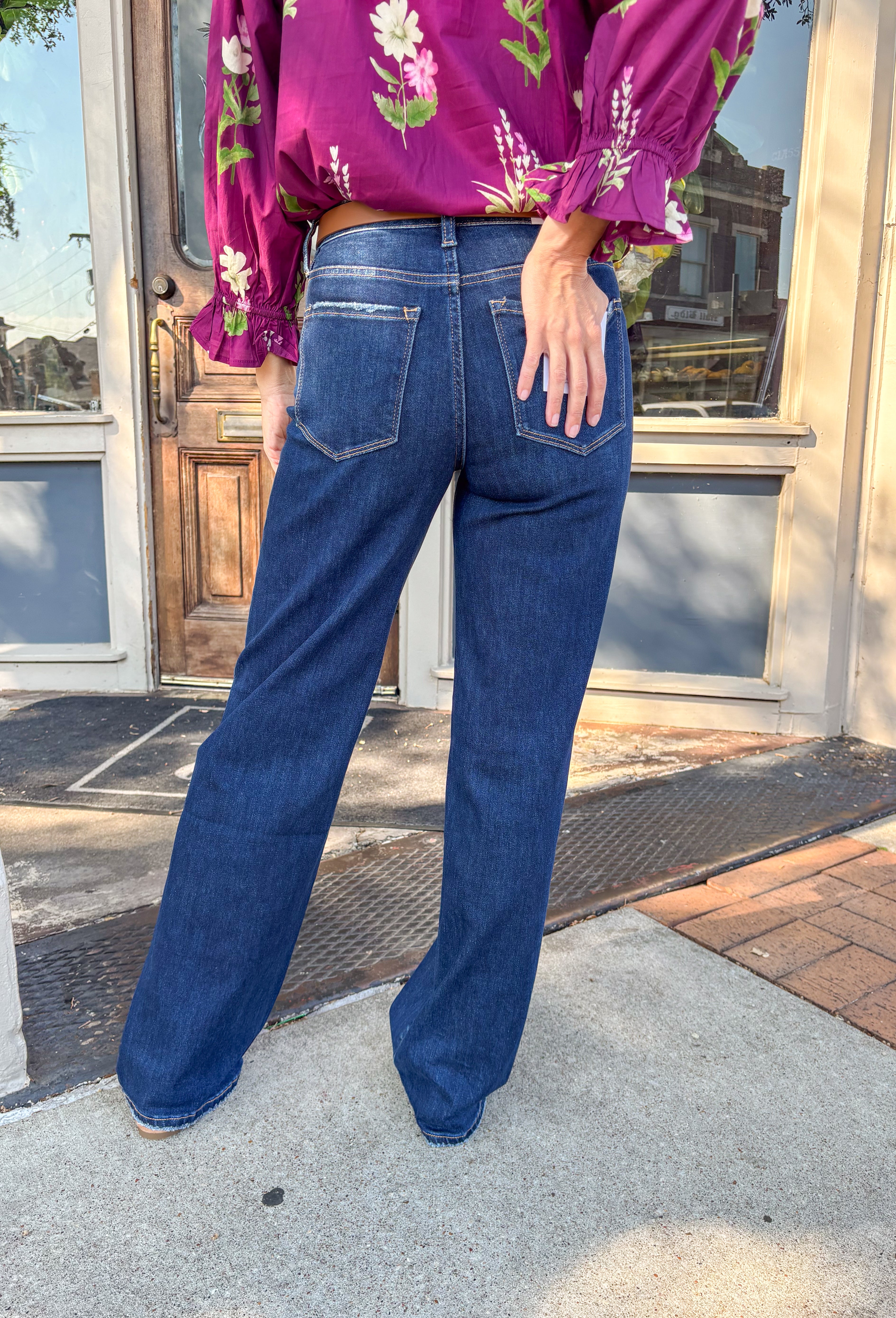 Jane Wide Leg Jean by Flying Monkey - Groovy's